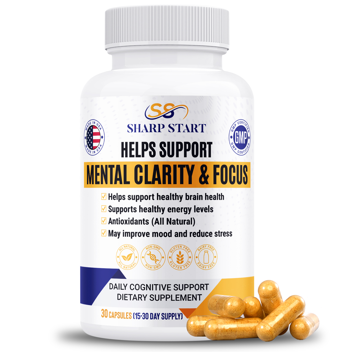 Sharp Start - A Natural Energy & Mental Clarity Supplement